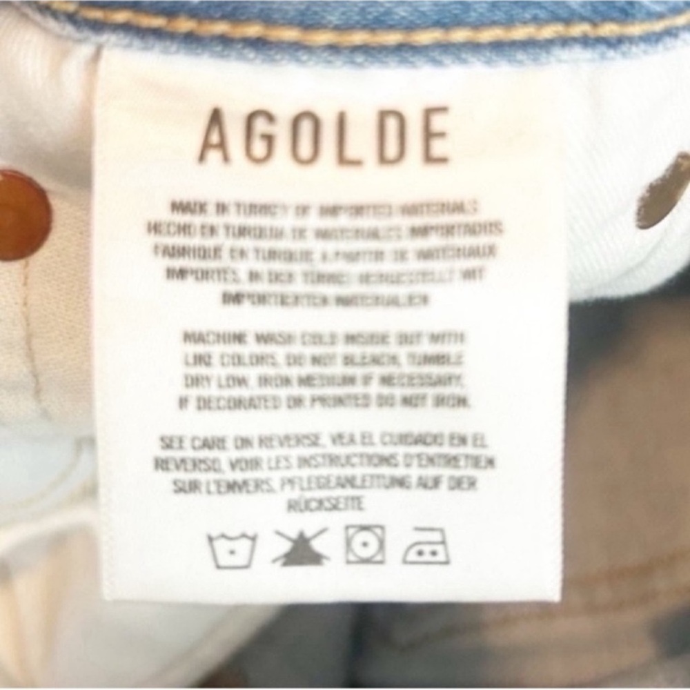 Agolde button fly high rise straight jeans - Picture 14 of 16